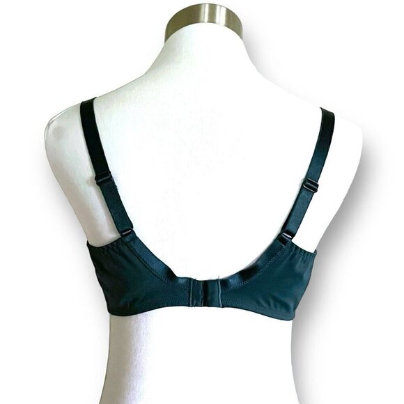 Chantelle 40B Bra Peacock Dark Teal Full Cup Underwire C13A10 Embroidered Tulle - Picture 5 of 7